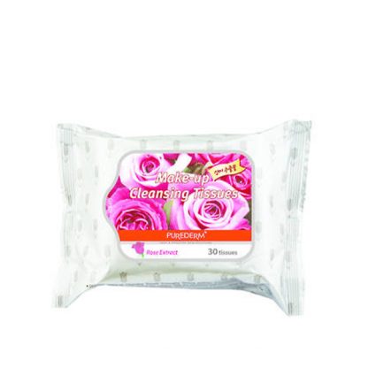 Purederm Makeup Cleansing Wipes Rose