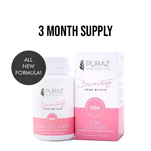 Puraz Collagen 3 Month Supply (3 Bottles)